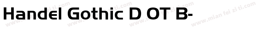 Handel Gothic D OT B字体转换